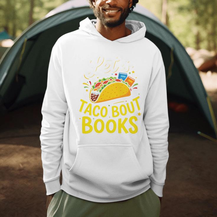 Let's Taco About Books Mexican Pun Bookworm Premium Tri-Blend Men Hoodie