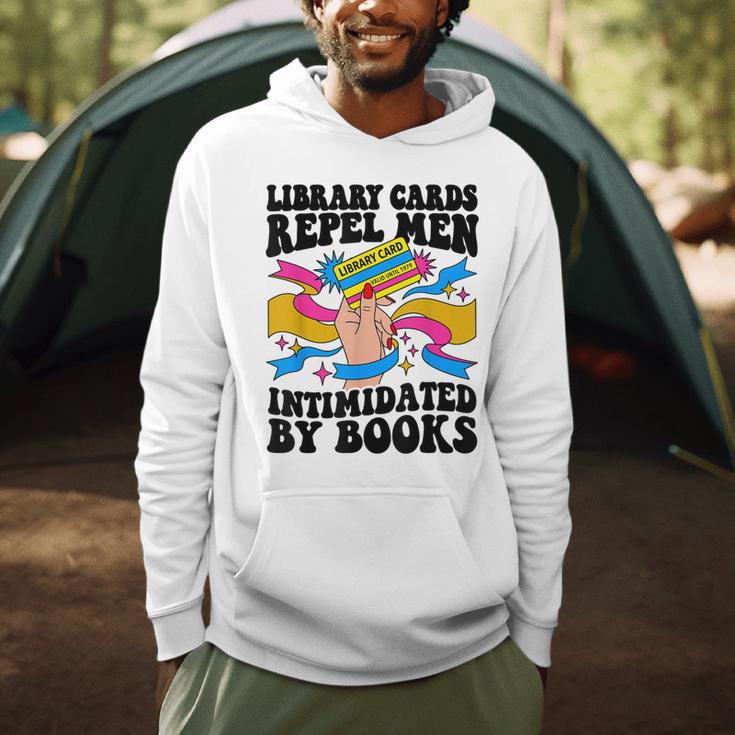 Library Cards Repel Men Intimidated By Books Sassy Reader Men Hoodie