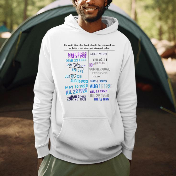 Library Date Stamp Shirt Librarian Shirt Library Book Stamp Men Hoodie