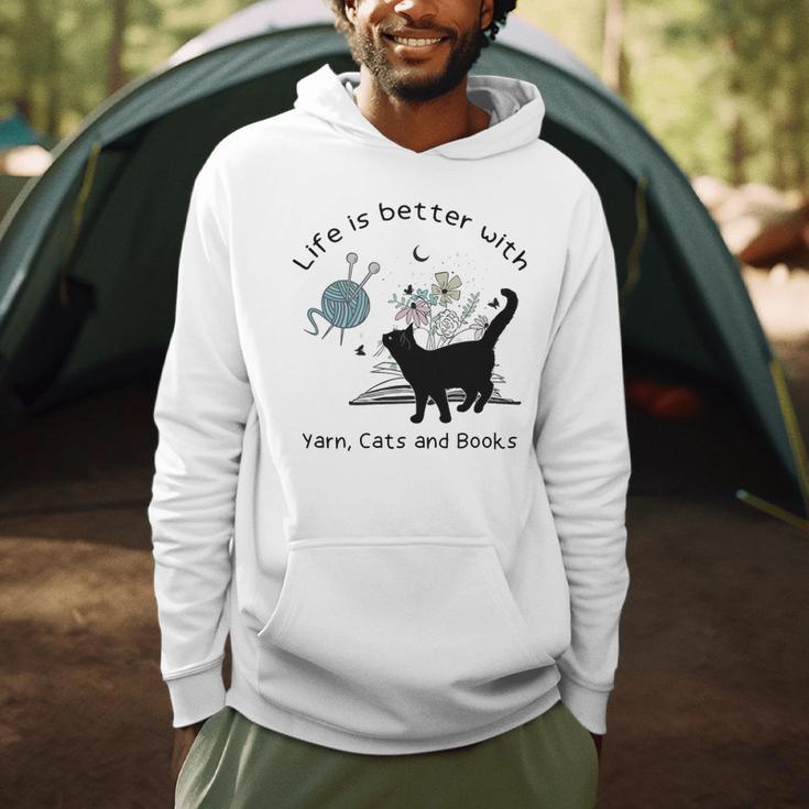 Life Is Better With Yarn Cats And Books Premium Tri-Blend Men Hoodie Life Is Better With Yarn Cats And Books Premium Tri-Blend Men Hoodie