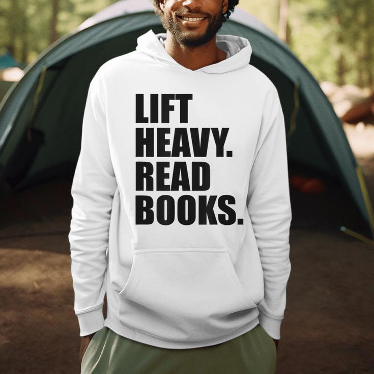 Lift Heavy Read Books Gym Apparel Weightlifters And Readers Men Hoodie