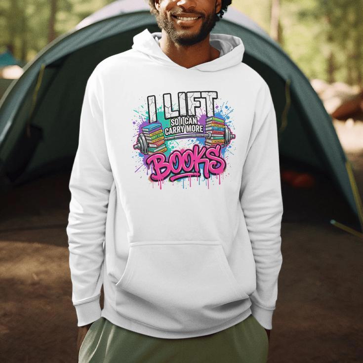I Lift So I Can Carry More Books Reader Librarian Premium Tri-Blend Men Hoodie