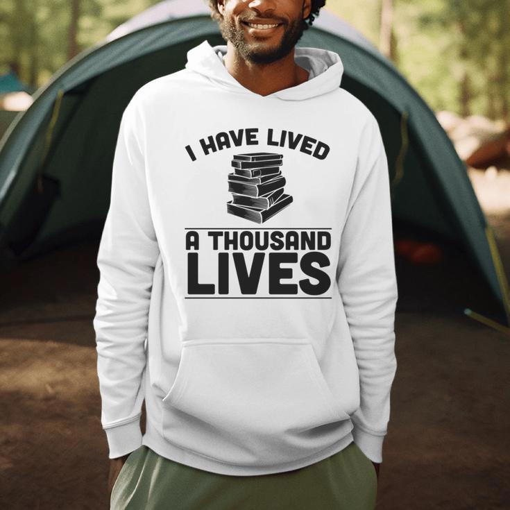 I Have Lived A Thousand Lives Trendy Book Reading Literary Men Hoodie