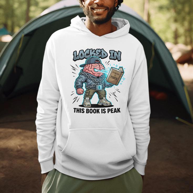 Locked In Meme Book Is Peak Quote Men Hoodie