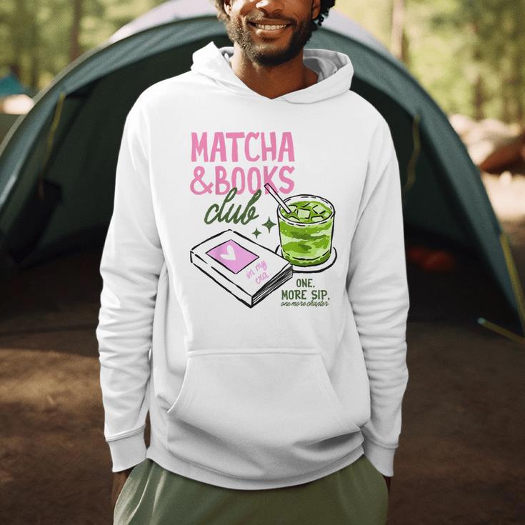 Matcha & Books Club Green Tea Latte Lovers Men Hoodie