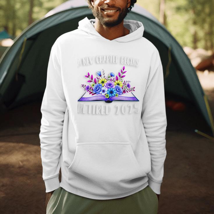 A New Chapter Begins Retired 2025 Floral Book Retirement Men Hoodie A New Chapter Begins Retired 2025 Floral Book Retirement Men Hoodie