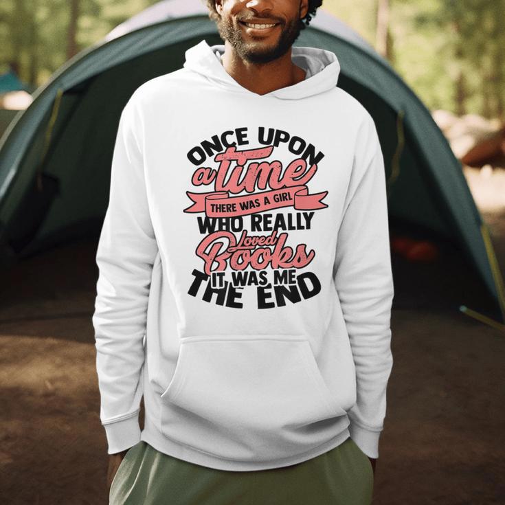 Once Upon a Time There Was a Girl Bookmark And Books Men Hoodie