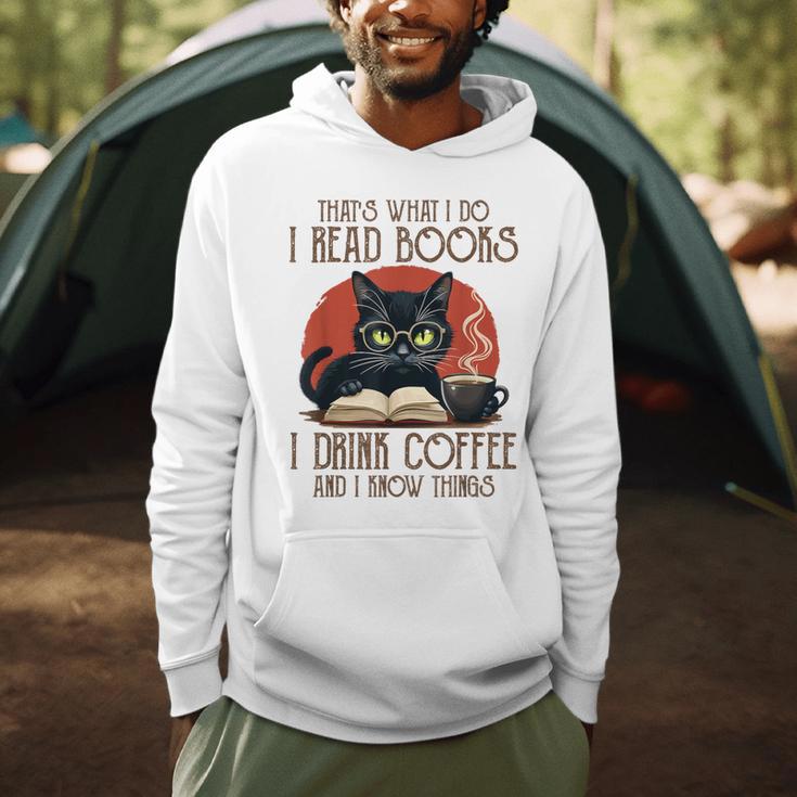 i Read Books And i Know Things Cat Reading Coffee Men Hoodie i Read Books And i Know Things Cat Reading Coffee Men Hoodie