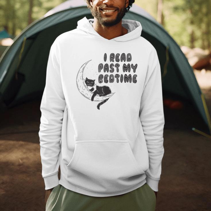 I Read Past My Bedtime Reading Cat Book Lover Men Hoodie