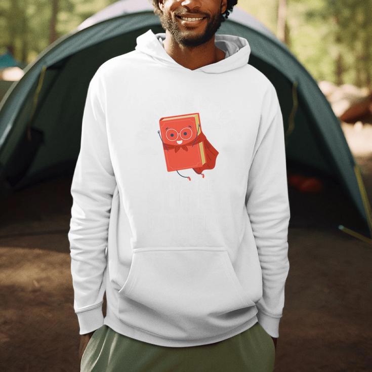 Reading Books Gives Me Superpowers Superhero Book Premium Tri-Blend Men Hoodie