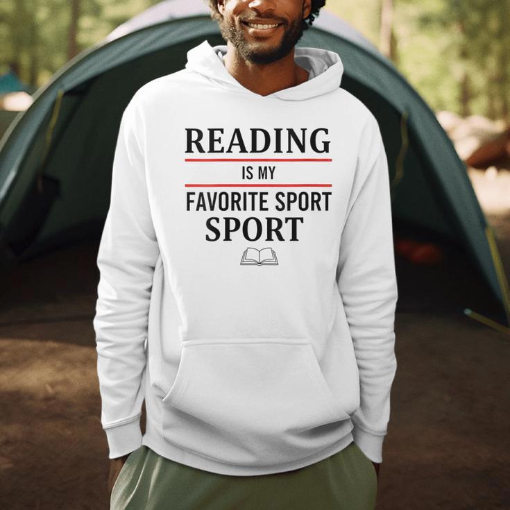 Reading Is My Favorite Sport Book Lover Saying Quote Men Hoodie