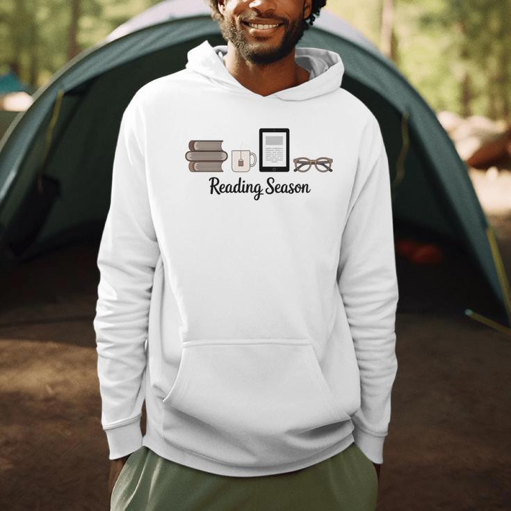 Reading Season Book Lover Librarian Cozy Bookworm Men Hoodie