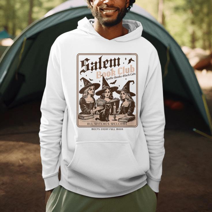 Salem Book Club Bookish Halloween Retro Salem Witch Book Men Hoodie