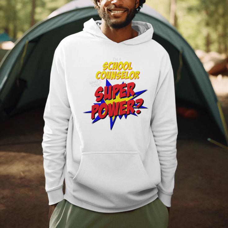 School Counselor Teacher Superhero Superpower Comic Book Premium Tri-Blend Men Hoodie
