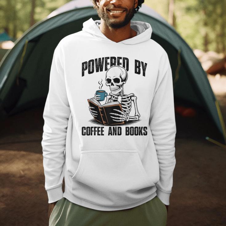 Skeleton Reading Book With Coffee Men Hoodie Skeleton Reading Book With Coffee Men Hoodie
