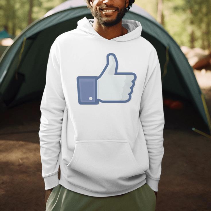 Thumbs Up Like Face Book Icon Men Hoodie