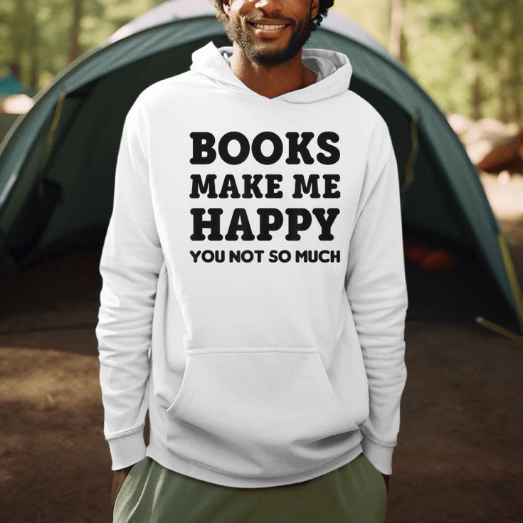 Trendy Books Make Me Happy Attitude Humour Men Hoodie