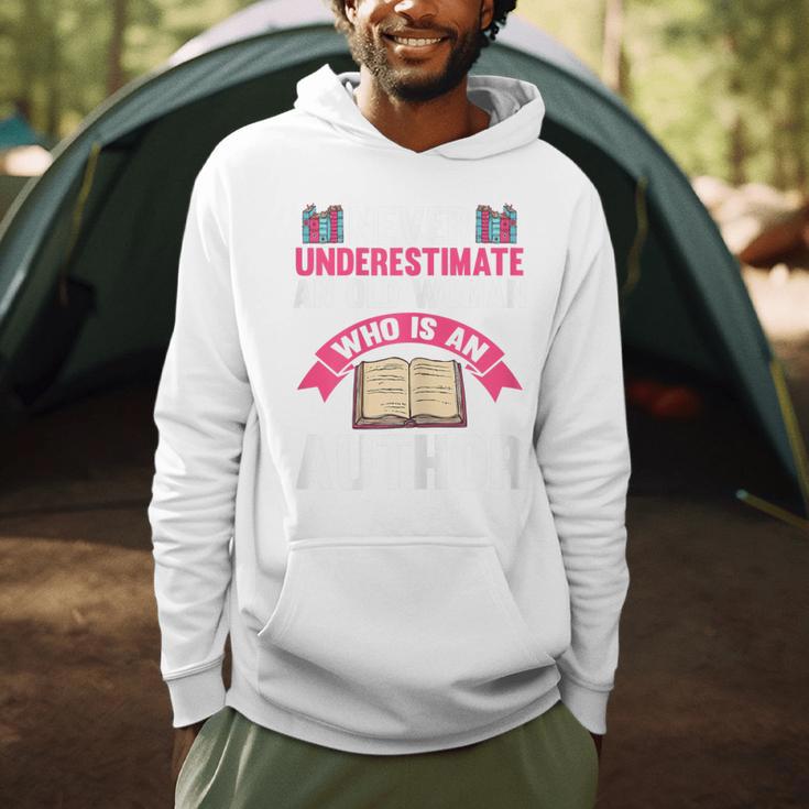 Never Underestimate An Old Woman Author Write Book Men Hoodie
