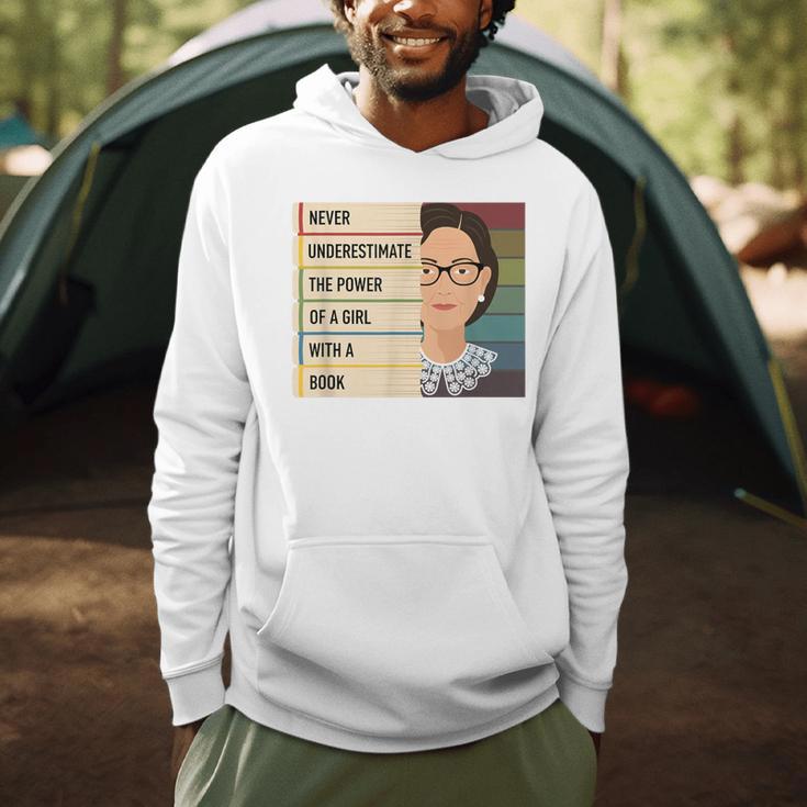 Never Underestimate The Power Of A Girl With A Book Feminist Men Hoodie