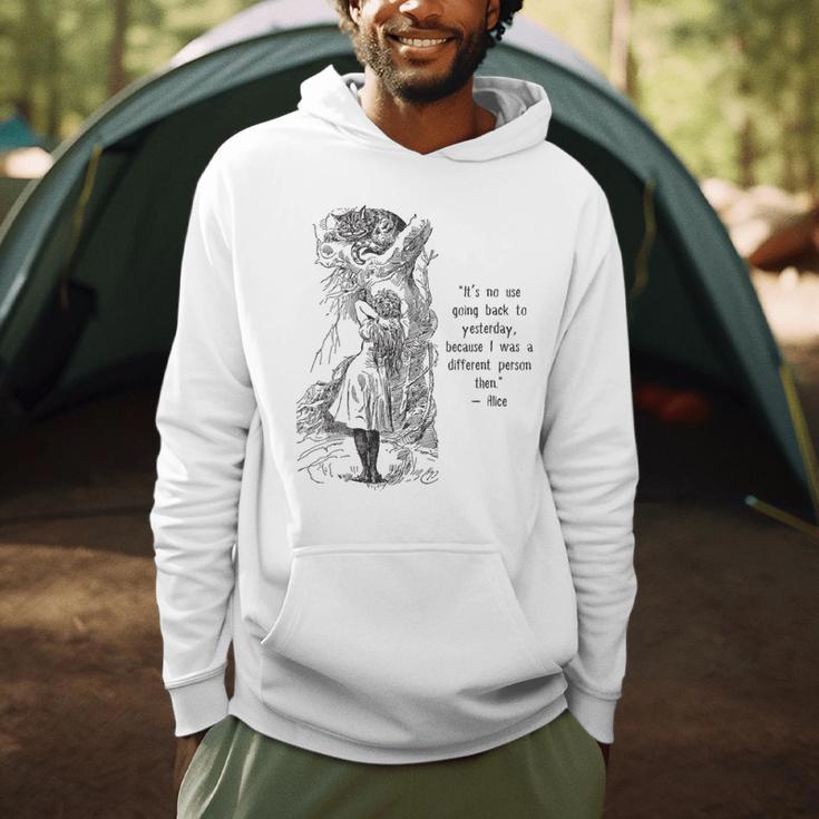 Women's Alice Adventures Wonderland Vintage Book Quote Lewis Carrol Men Hoodie