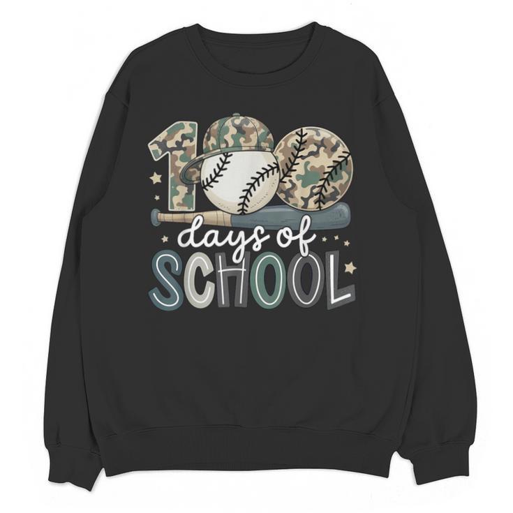 100 Days Of School Baseball Camo Camo Cap Boy School Unisex Sweatshirt