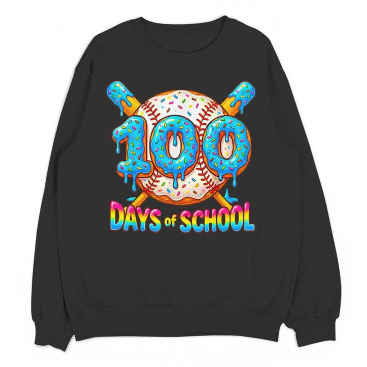 100 Days Of School Baseball Drip Boys 100th Day Of School Unisex Sweatshirt