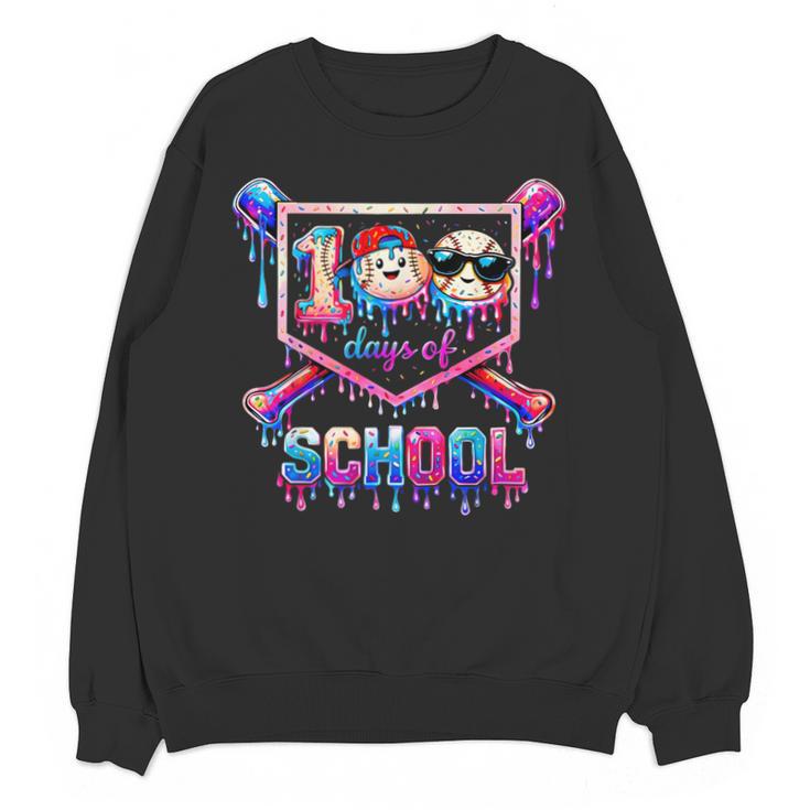 100 Days Of School Baseball Drip Boys For Men Kids Unisex Sweatshirt