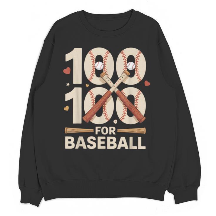 100 Days Of School Baseball Love Valentine’s Day Men Women Unisex Sweatshirt