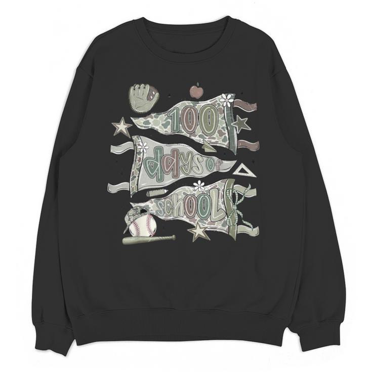 100 Days Smarter Baseball Sport School Celebration Unisex Sweatshirt