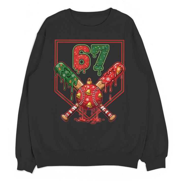 67 Baseball Drip Christmas Meme Six Seven Gen Alpha Slang Unisex Sweatshirt 67 Baseball Drip Christmas Meme Six Seven Gen Alpha Slang Unisex Sweatshirt