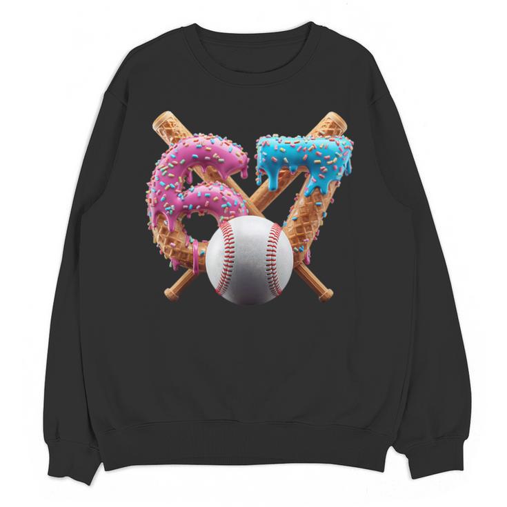 67 Baseball Ice Cream Drip Kids Youth Unisex Sweatshirt