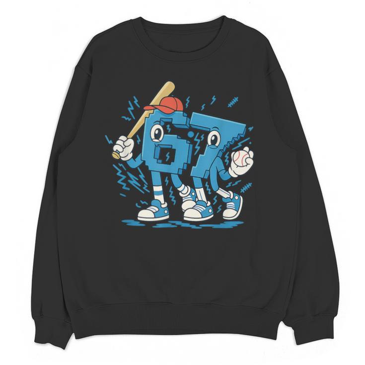 67 Six Seven 6-7 Italian Brainrot Kids Baseball Unisex Sweatshirt