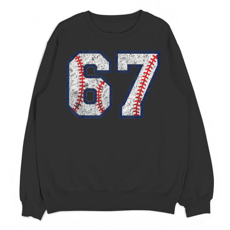 67 Sports Meme – Baseball Number 6 7 Unisex Sweatshirt