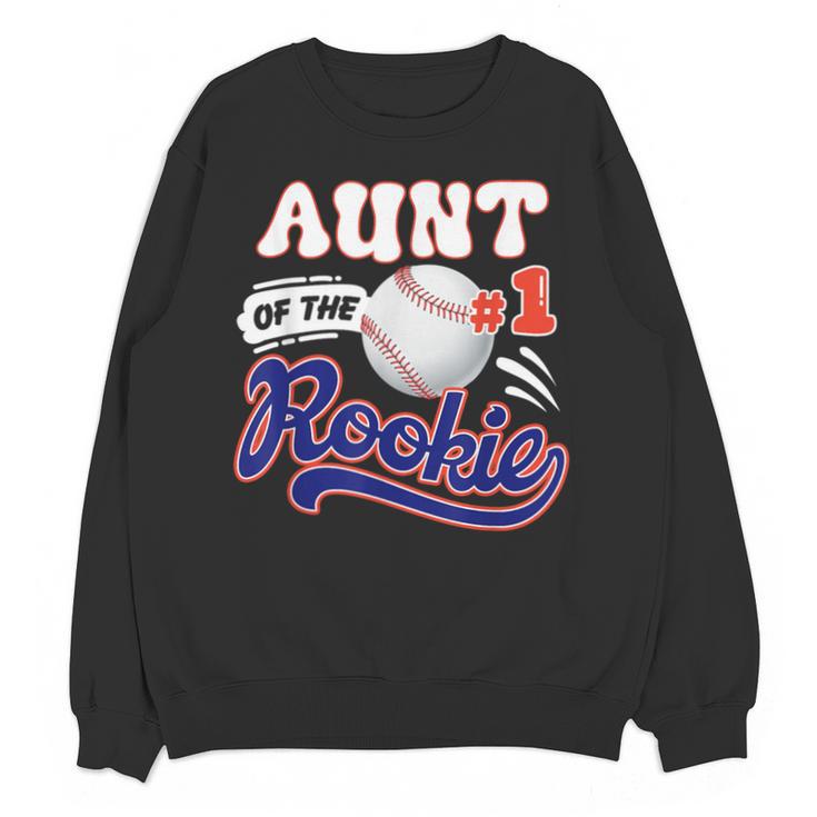Aunt Rookie Of Year 1st Birthday Baseball Theme Matching Unisex Sweatshirt