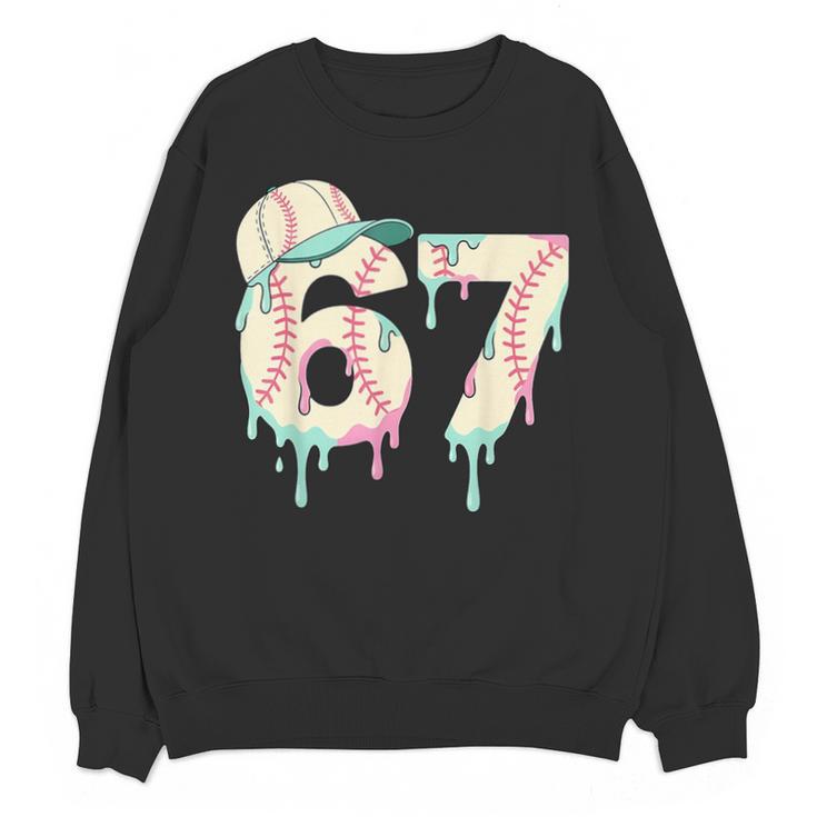 Baseball 67 Drip Six Seven Baseball Dripping Boys Kids Unisex Sweatshirt