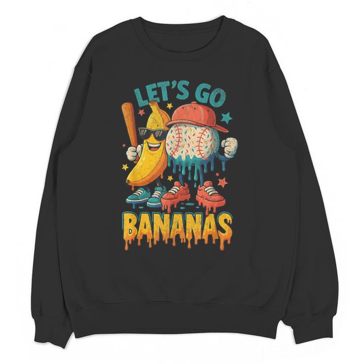 Baseball Banana Sports Drip Art For Kids Unisex Sweatshirt Baseball Banana Sports Drip Art For Kids Unisex Sweatshirt