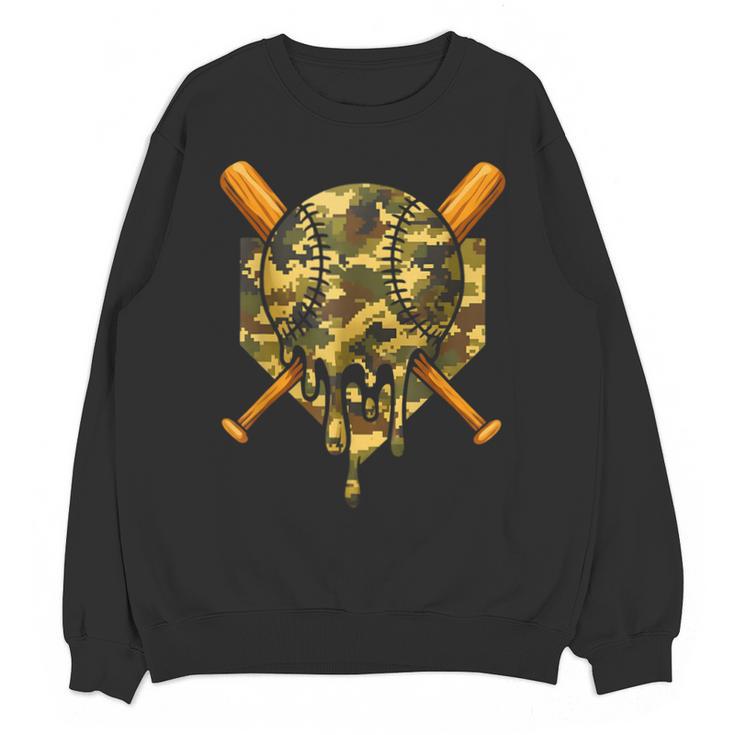 Baseball Camo Boys Ice Cream Youth Baseball Unisex Sweatshirt