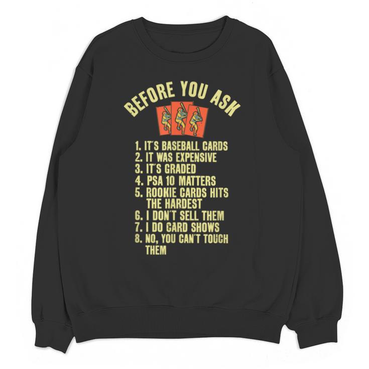 Baseball Card Collector Baseball Card Trading Unisex Sweatshirt