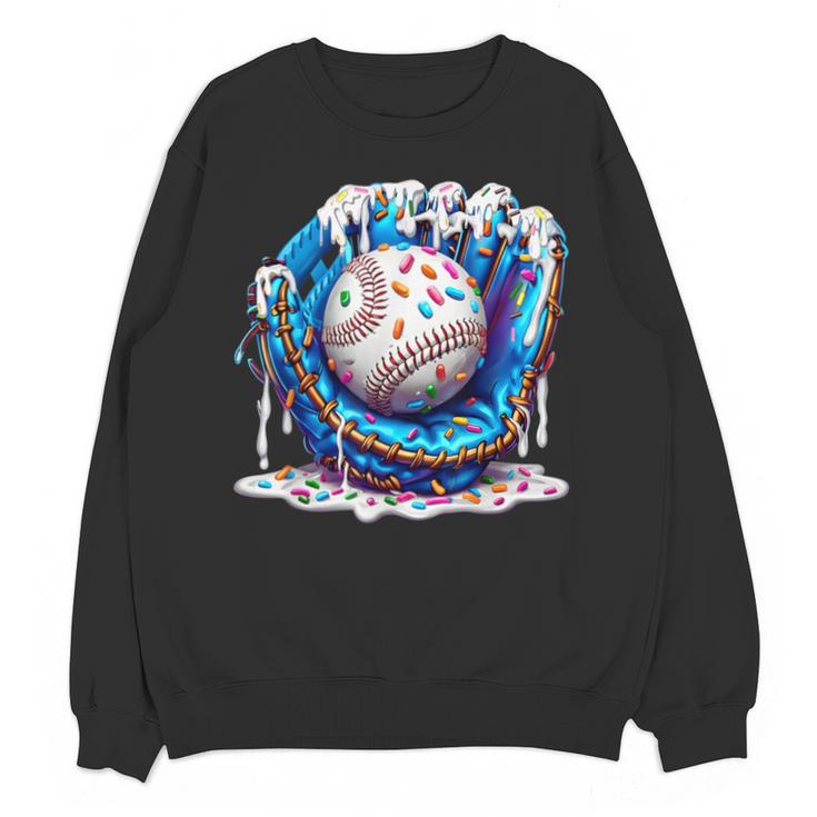 Baseball Drip For Boys Ice Cream Drip Youth Baseball Boys Unisex Sweatshirt