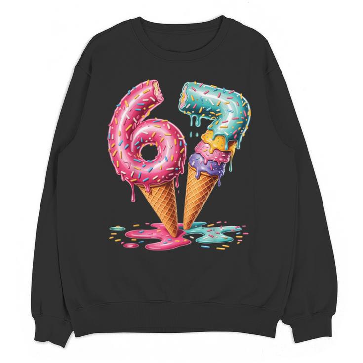 Baseball Drip Ice Cream 67 Unisex Sweatshirt
