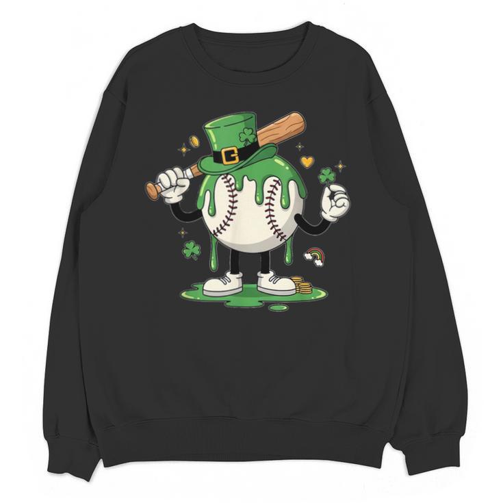 Baseball Drip Ice Cream Boys Kids Shamrock St Patricks Day Unisex Sweatshirt Baseball Drip Ice Cream Boys Kids Shamrock St Patricks Day Unisex Sweatshirt