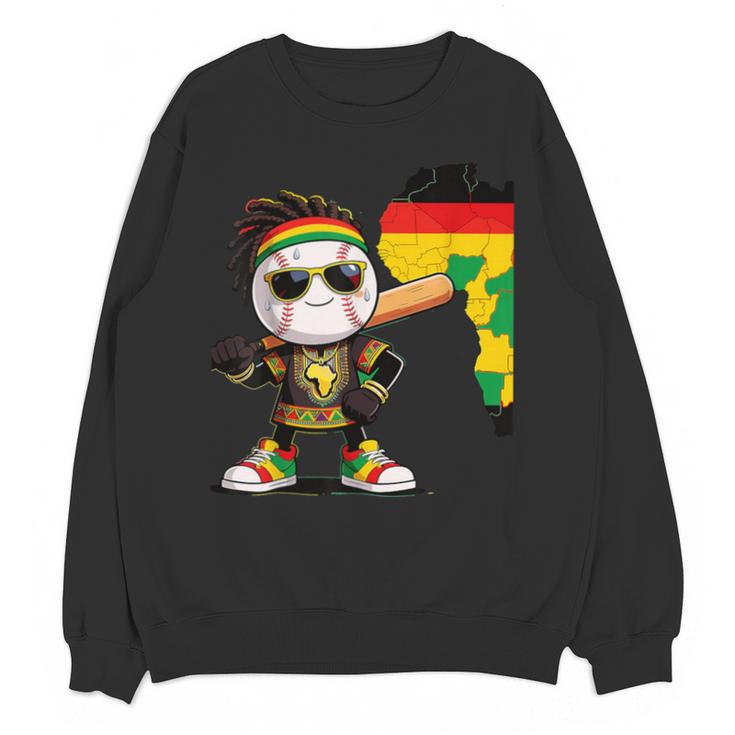 Baseball Drip Ice Cream Boys Youth Kids History Month Unisex Sweatshirt