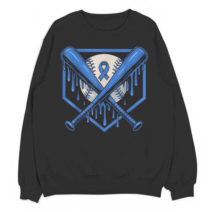 Baseball Drip Ice Cream Diabetes Awareness Ribbon Boys Girls Unisex Sweatshirt