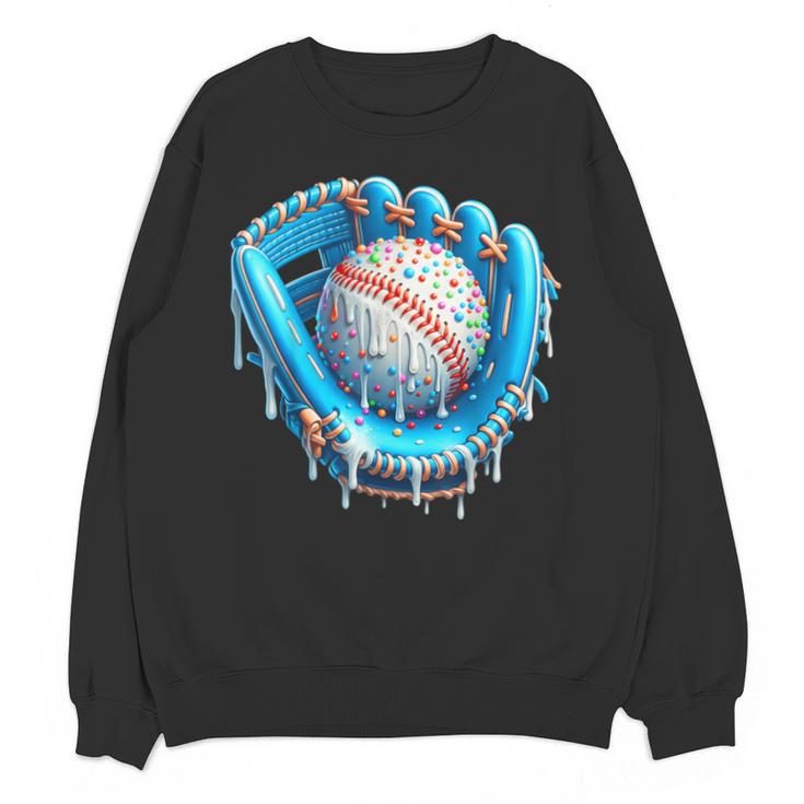 Baseball Drip Ice Cream Glove With Sprinkles Ball Boys Youth Unisex Sweatshirt Baseball Drip Ice Cream Glove With Sprinkles Ball Boys Youth Unisex Sweatshirt