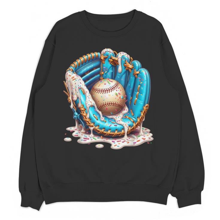 Baseball Drip Ice Cream Sprinkless Glove Boy Kid Unisex Sweatshirt