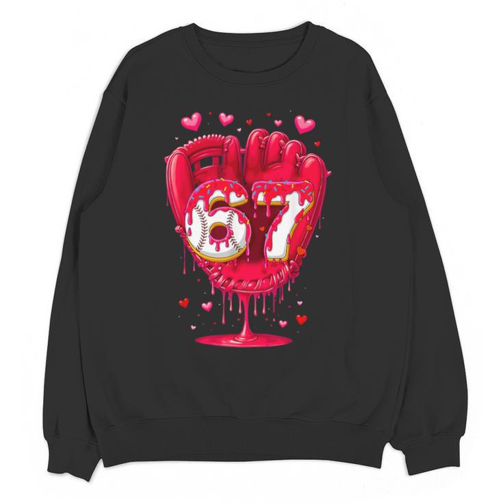 Baseball Drip Ice Cream Valentine Youth Boys Girls Sport Unisex Sweatshirt