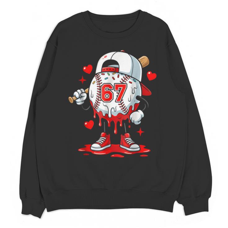 Baseball Drip Icecream Valentine 67 Meme Tees Men Youth Boys Unisex Sweatshirt