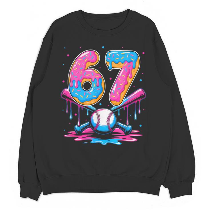 Baseball Drip Number 67 Player 67Th Birthday Baseball Meme Unisex Sweatshirt