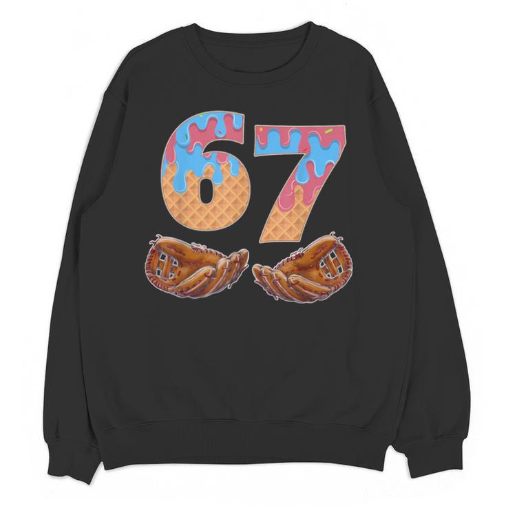 Baseball Drip Number 67 Player Six Seven Meme Unisex Sweatshirt