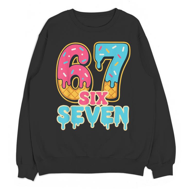 Baseball Drip Number 67 Player Trendy 6 7 Meme Unisex Sweatshirt